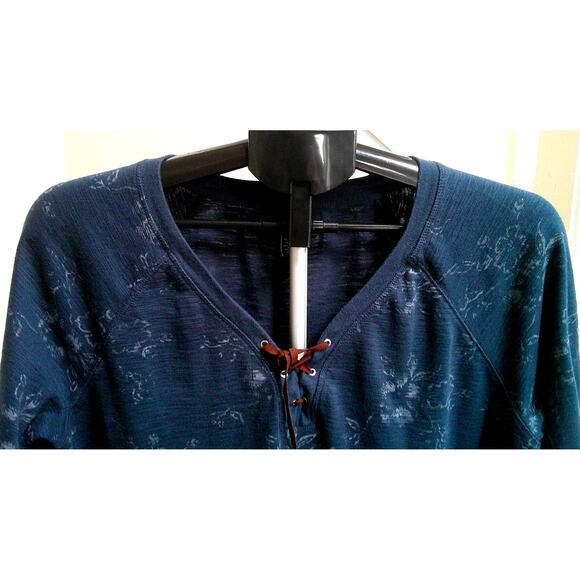 Chaps V-neck Long Sleeve, Floral T-shirt Women's XL - Picture 2 of 6